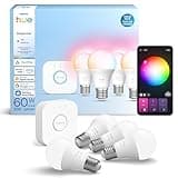 Philips Hue Essential Starter Kit — Bridge + 4 A19 Bulbs