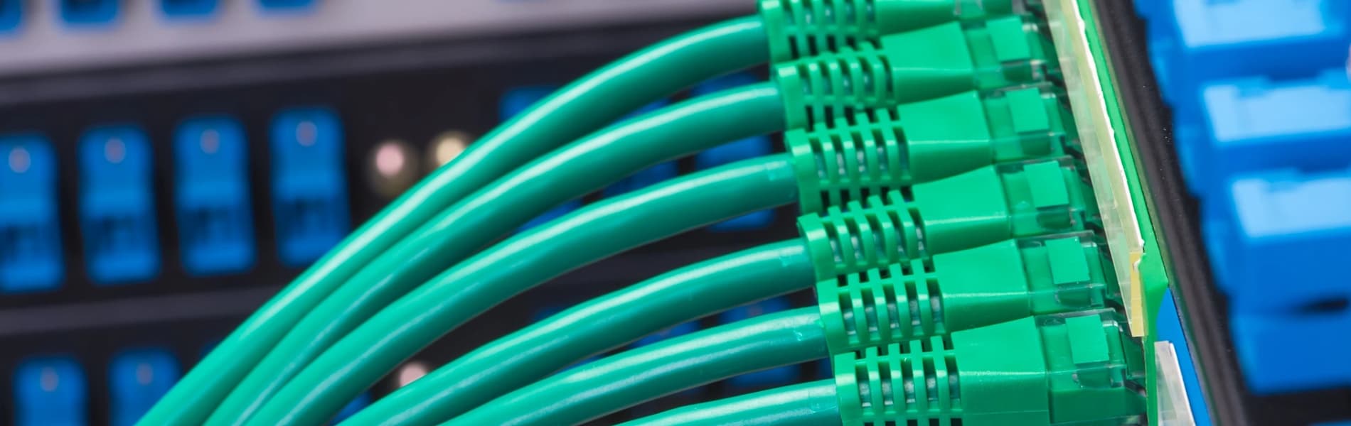 Technician working on a network installation in a Westchester County home