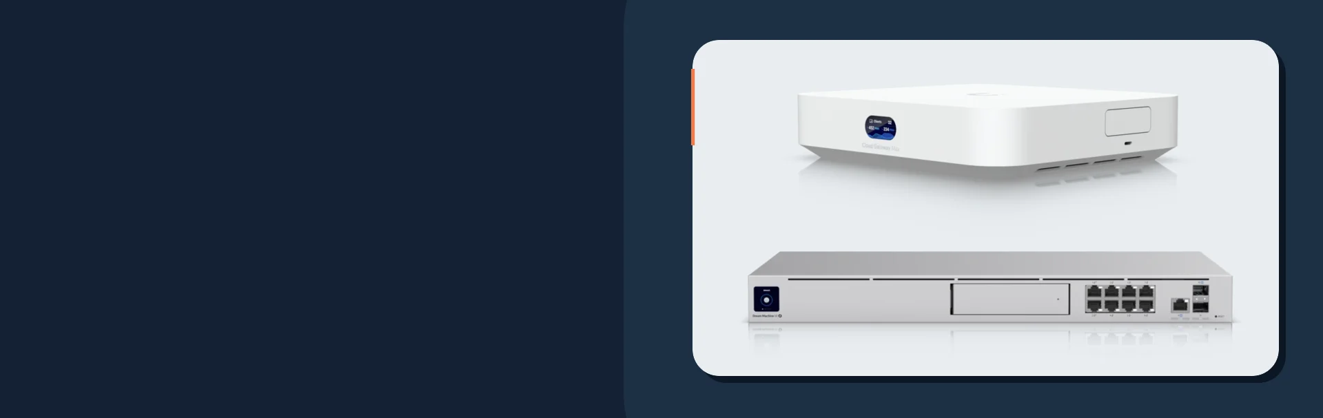 Manufacturer product images of UniFi Cloud Gateway Max and Dream Machine Special Edition
