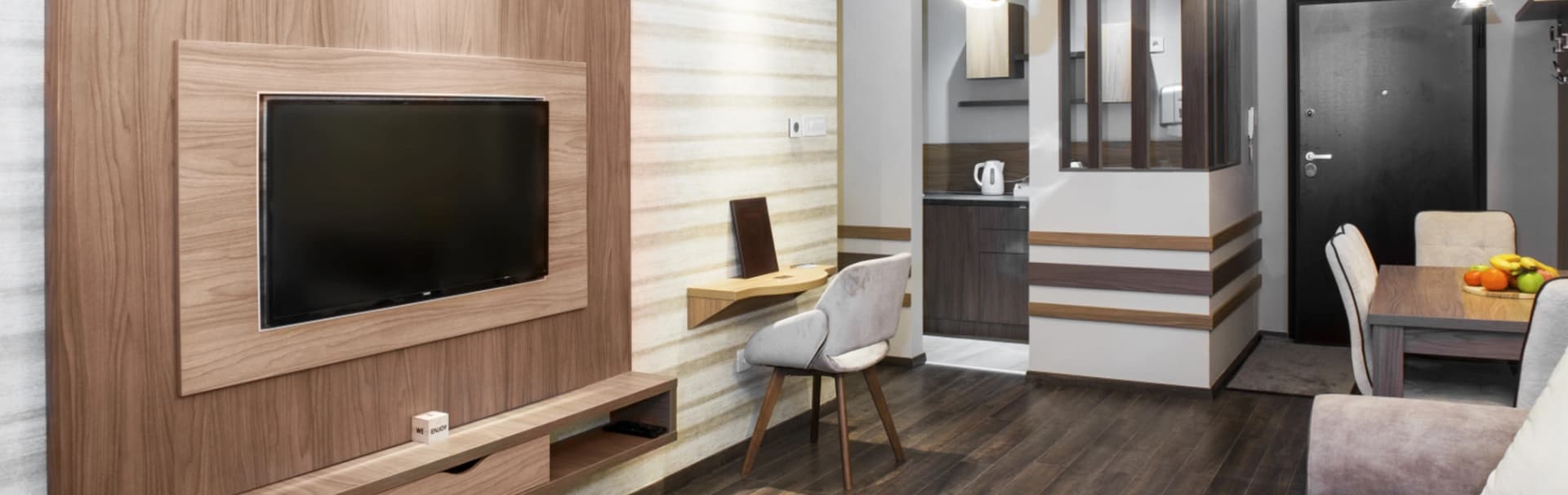 Sony-style home entertainment setup with wall-mounted TV and premium audio planning