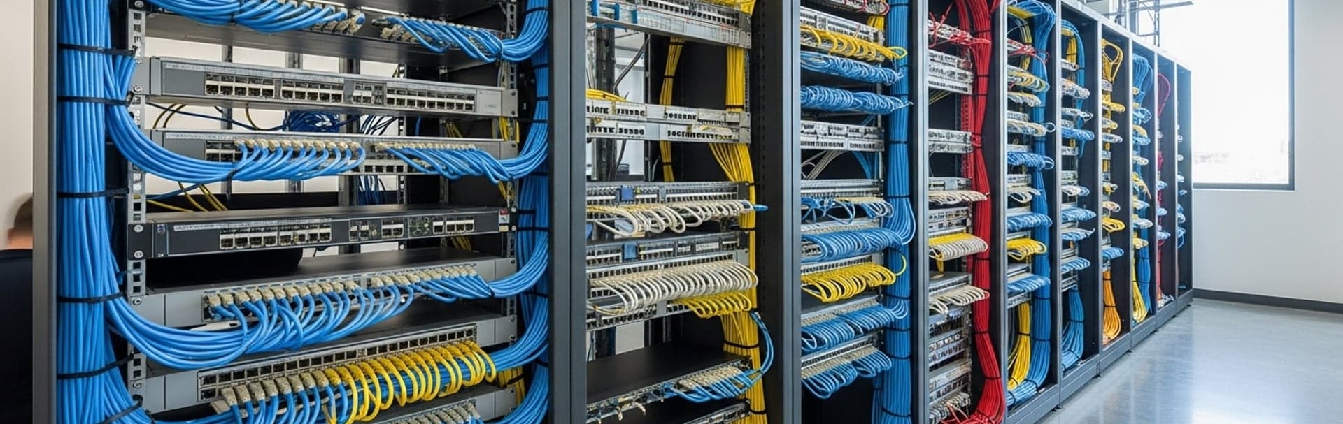 Organized network rack and patch cabling for a multi-gig home network upgrade