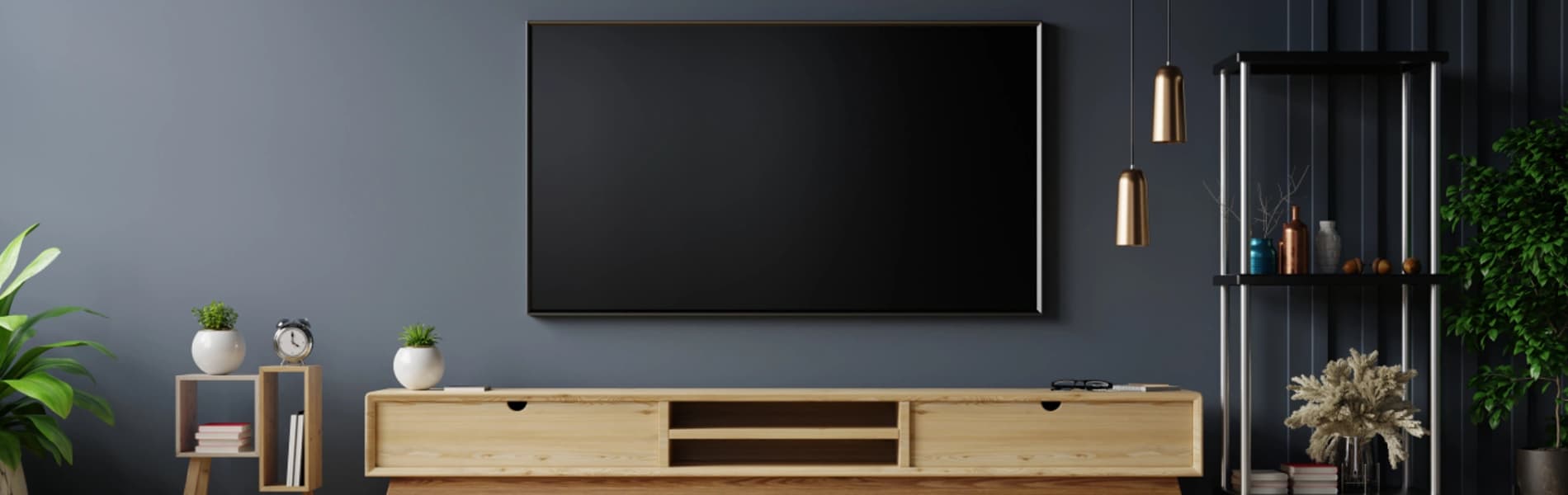 Living room with Roku streaming interface and Sonos Arc Ultra soundbar