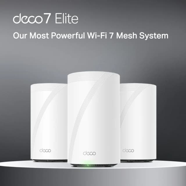 TP-Link Deco BE95 BE33000 Quad-Band Whole Home Mesh Wi-Fi 7 System